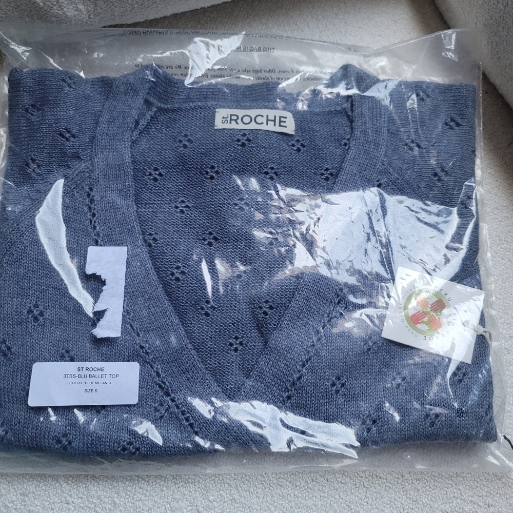 ST. ROCHE, Ballet Top, Blue Melange, Size Small,‎ NWT! - Picture 6 of 11